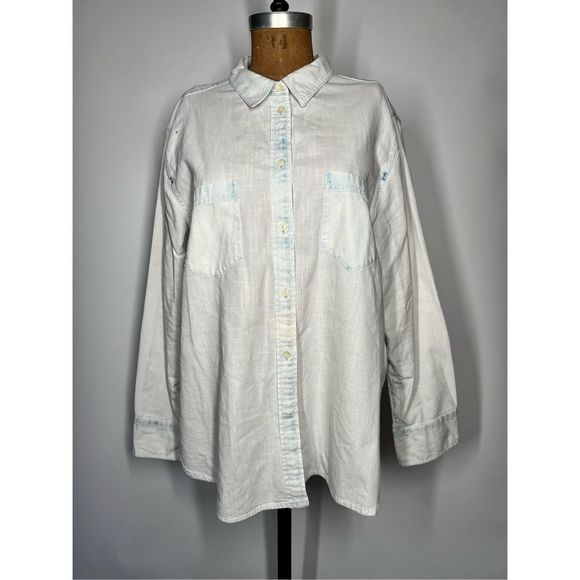 J.Crew Tops - J. Crew Classic-fit bleached-out chambray shirt